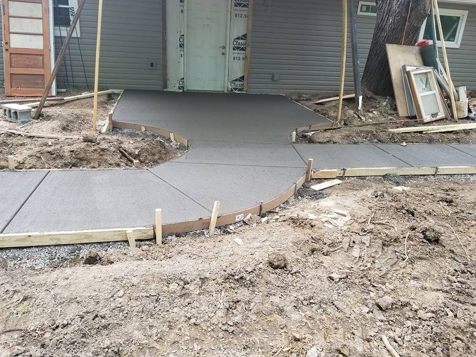 Front of the House Pathway — Newly Build Pathway for House 2 in Louisville, KY