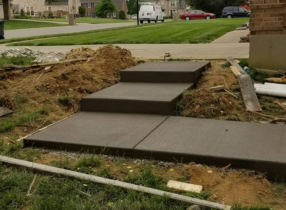 Sidewalk Upgrading — Newly Build Sidewalk for Garage 2 in Louisville, KY