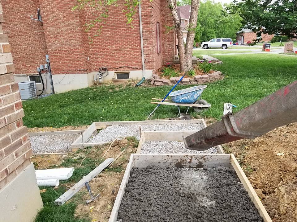 Sidewalk Procedure Building Process — Layering Sidewalk Pathway in Louisville, KY
