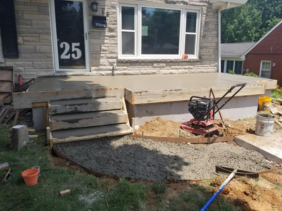 Porch Pathway Renovation — Under Construction Porch Pathway Flooring in Louisville, KY