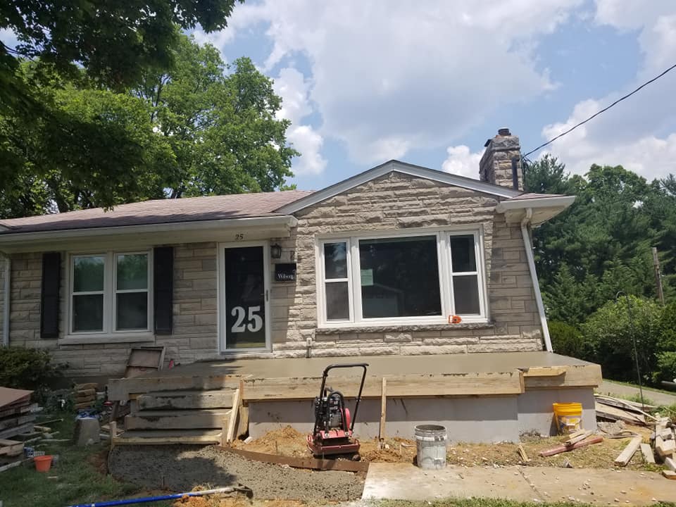 Porch Concrete Construction — Porch House Under Construction in Louisville, KY