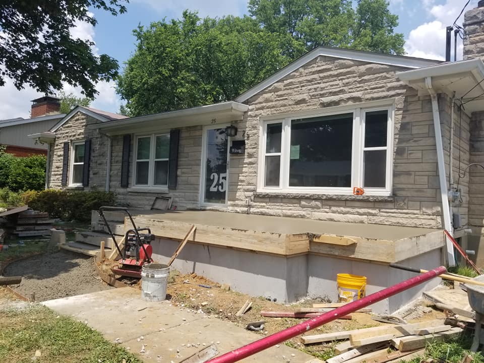 Porch House — Big Porch House Under Construction for Flooring in Louisville, KY