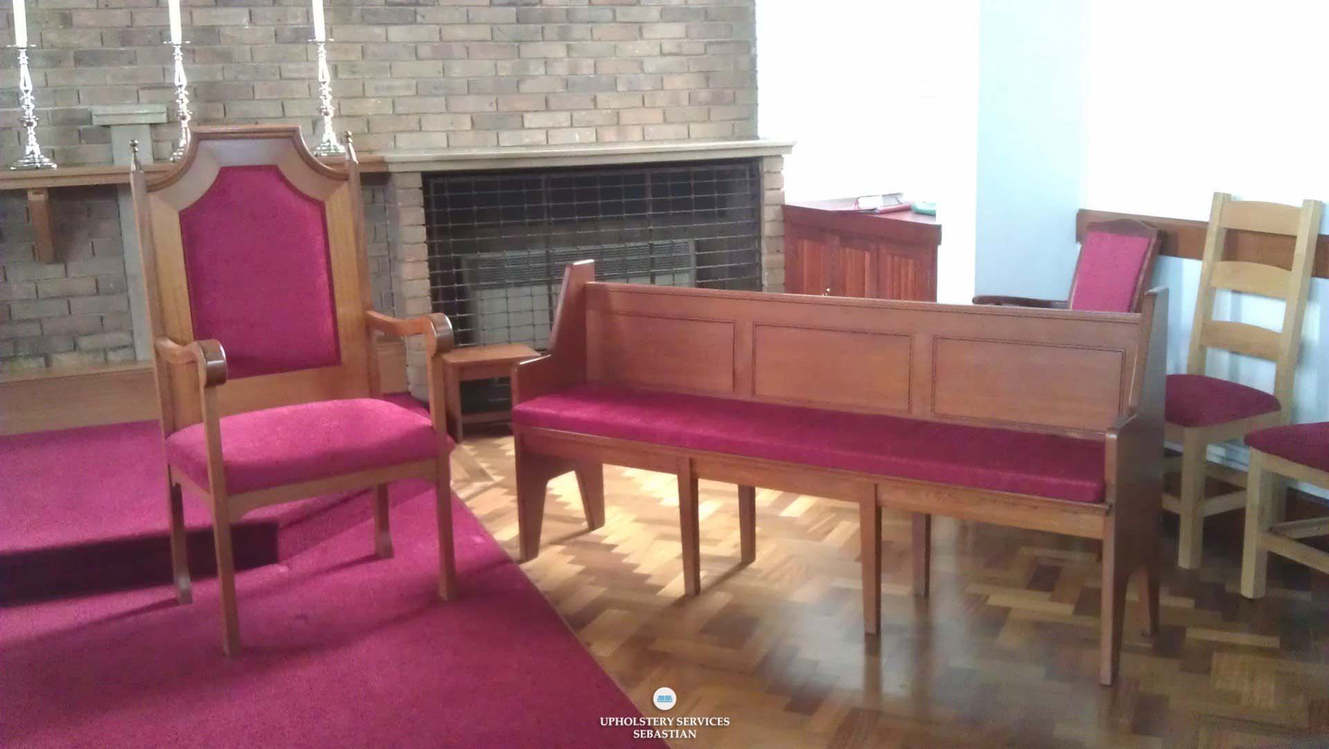 Upholstered chair and bench