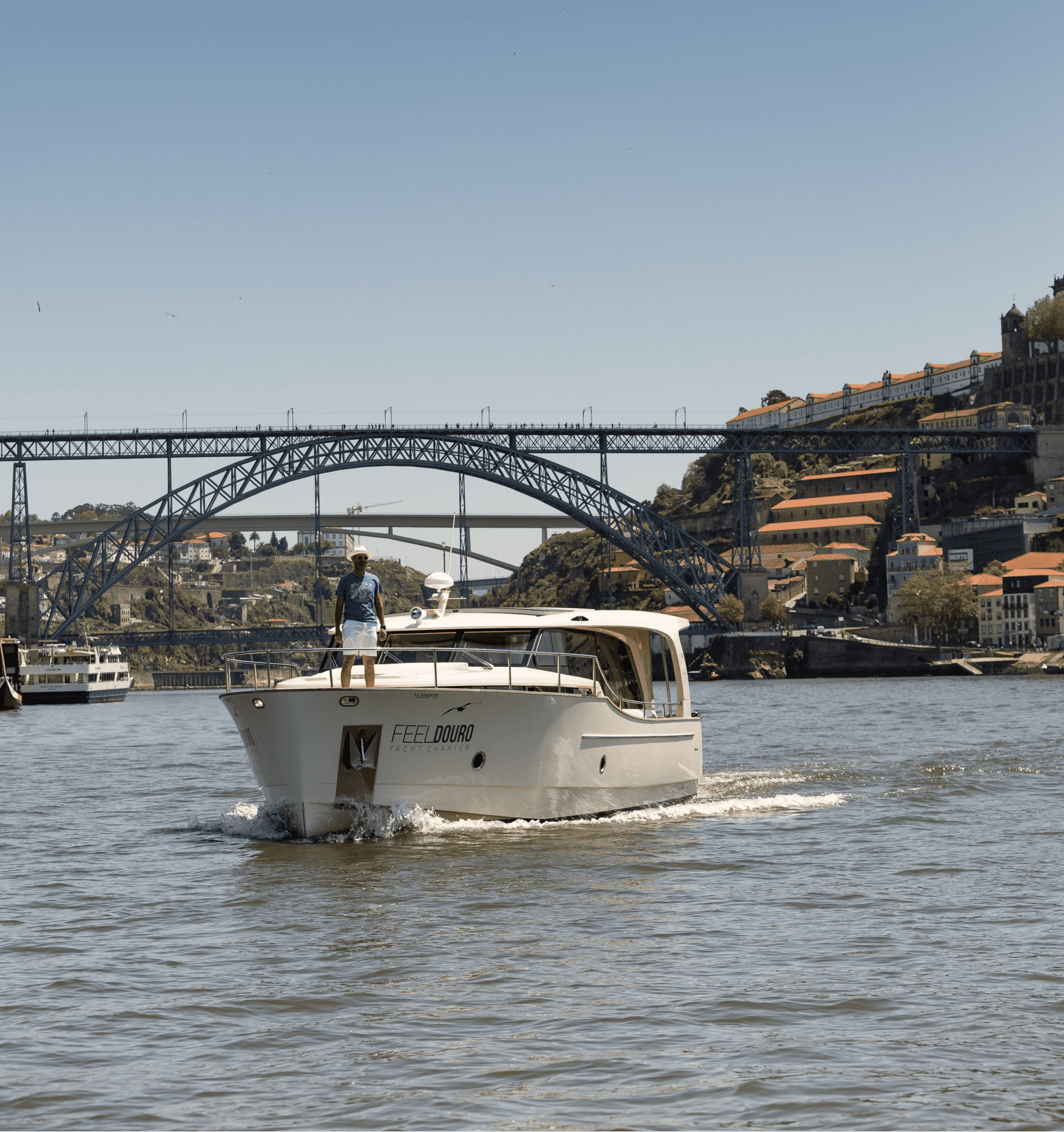 A boat with the number 17 on the side of it