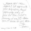 A close up of a piece of paper with handwriting on it.