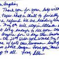 A close up of a handwritten note on a piece of paper.