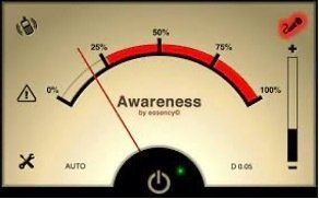 A gauge with the word awareness on it