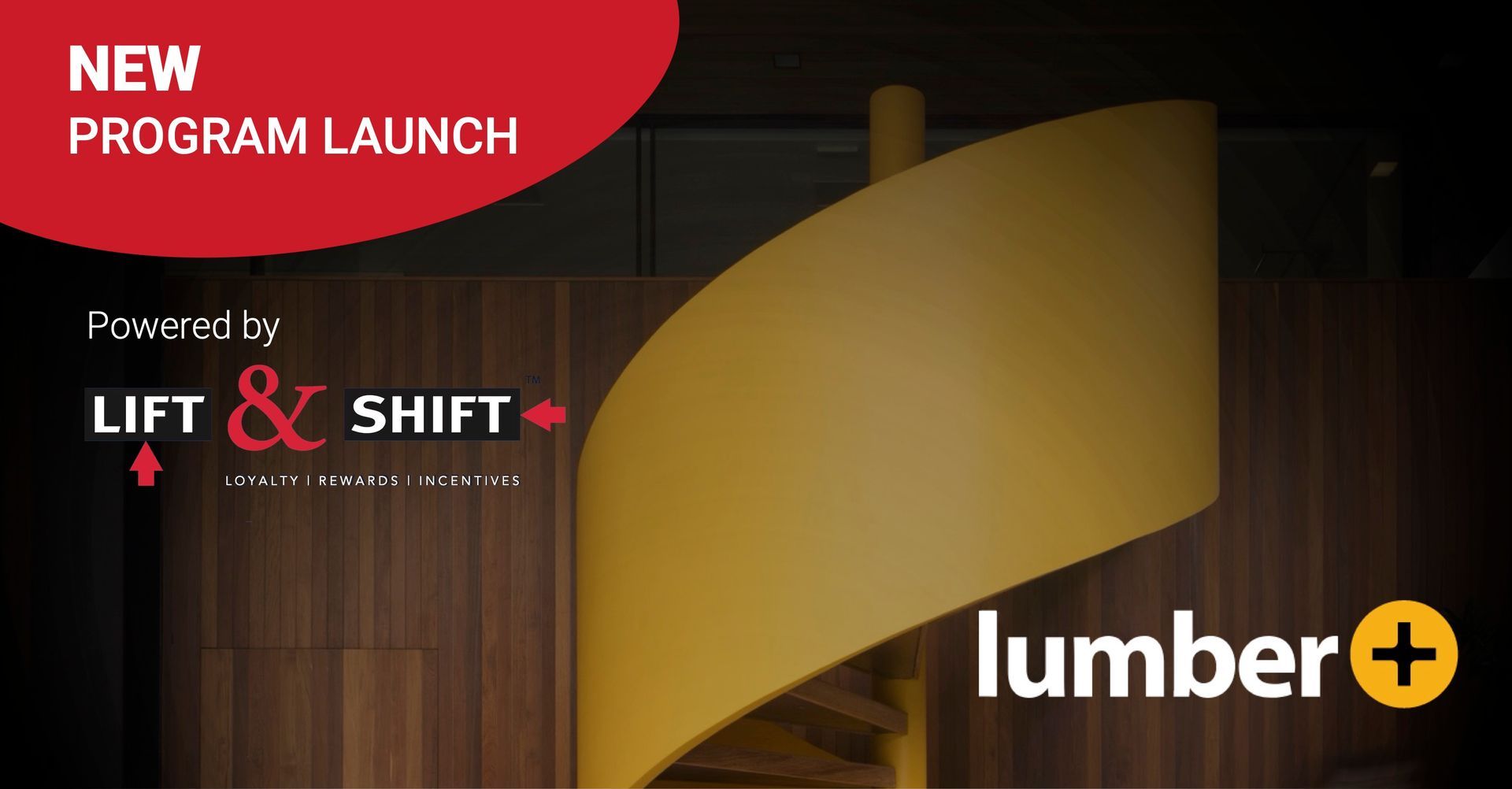 A blue background with the words new program launch powered by lift & shift