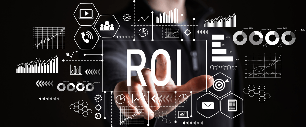 b2b program roi with charts and graphs