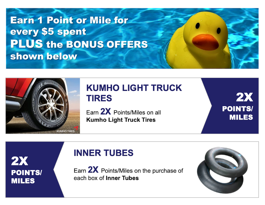 An ad for kumho light truck tires and inner tubes