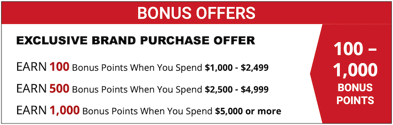 A sign that says bonus offers on it