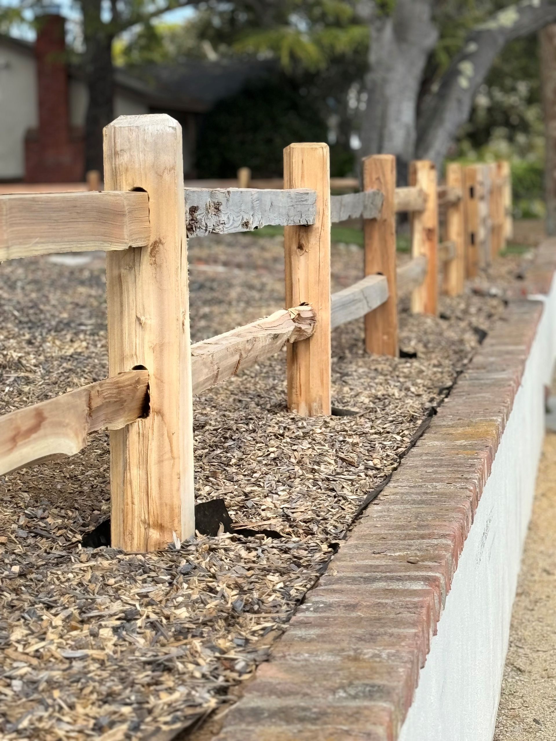 split rail fence, wood
