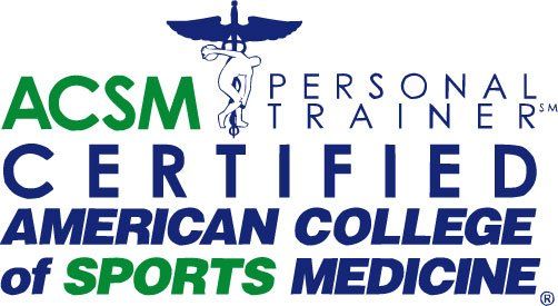 The logo for acsm personal trainer certified american college of sports medicine