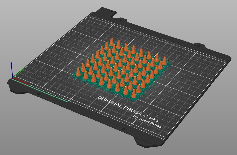 Image of the 3D printing structure for a set of Pipas