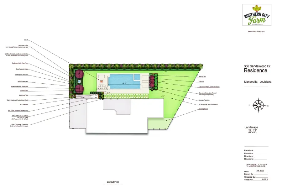 A drawing of a house with a pool in the backyard.