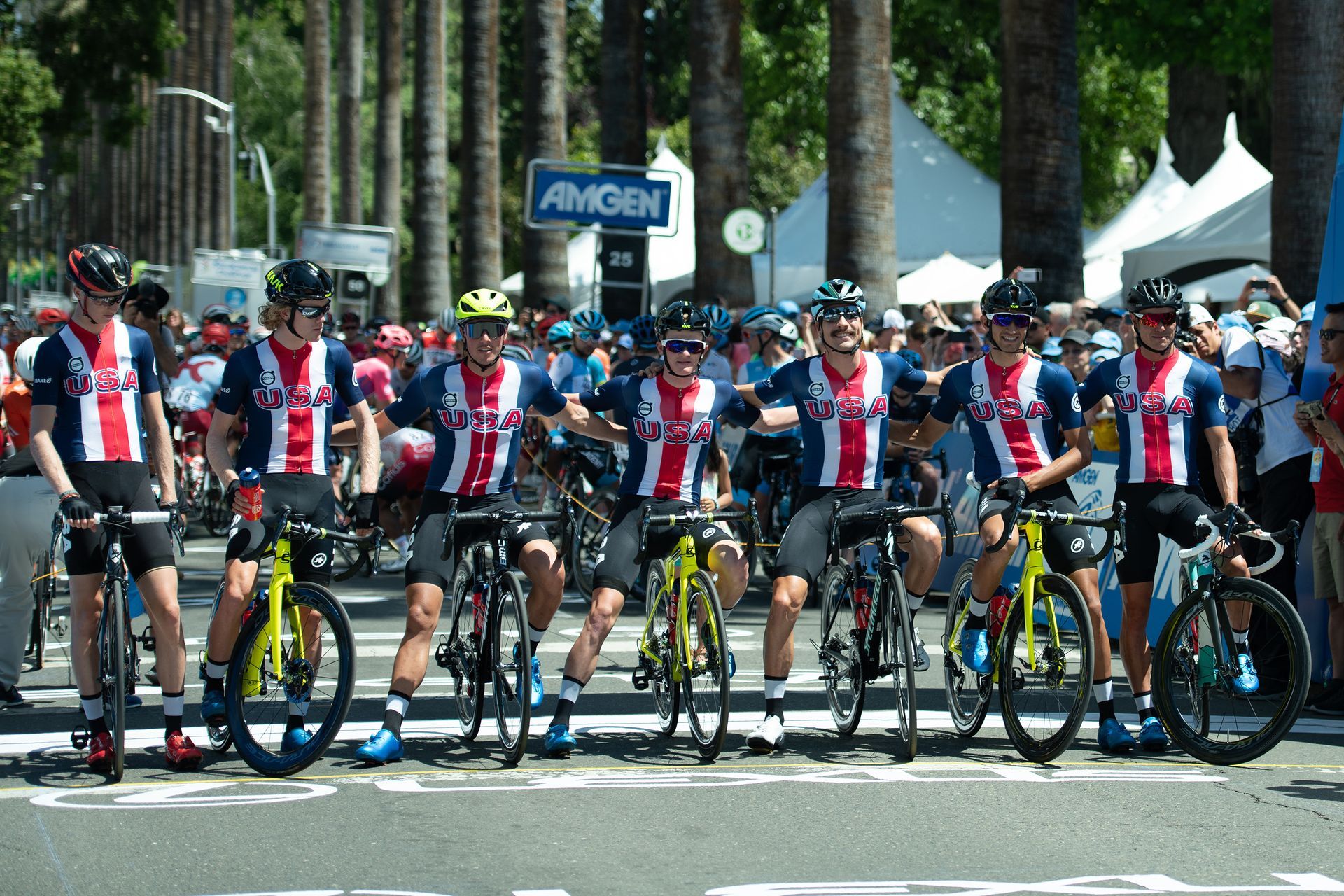 USA mens cycling team in Sacramento at the Tour of CA
