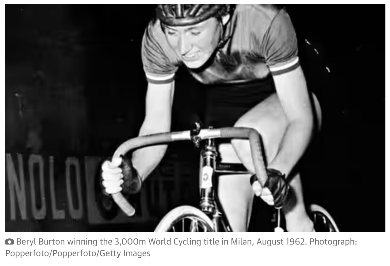 Beryl Burton- Milan 1962- Photo Source:  The Guardian, Popperfoto/Getty Images