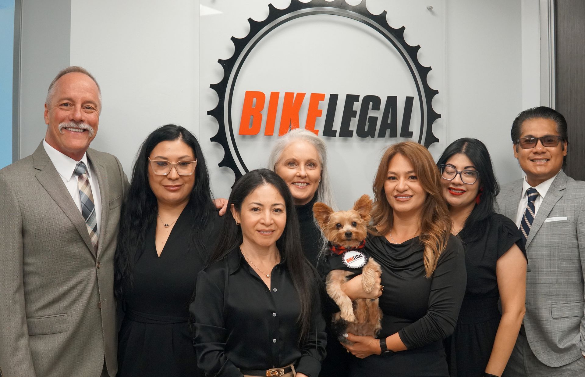 Bike Legal staff in the California headquarters office