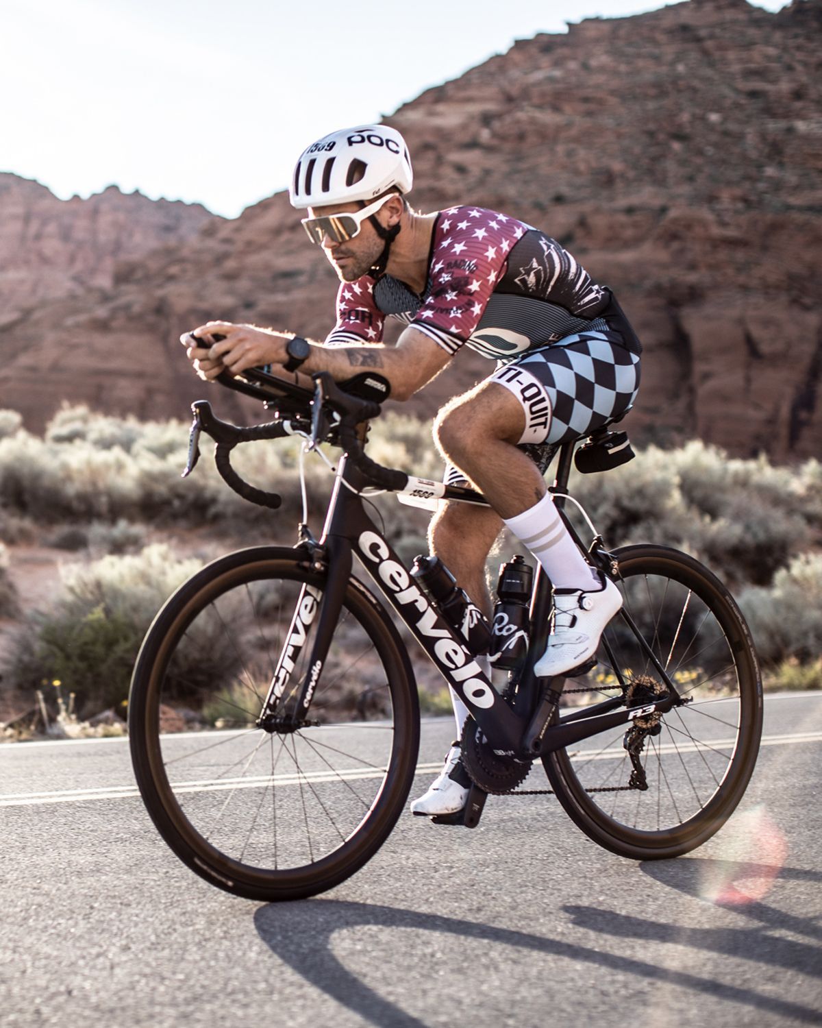 Henry Peacor racing St. George Ironman event