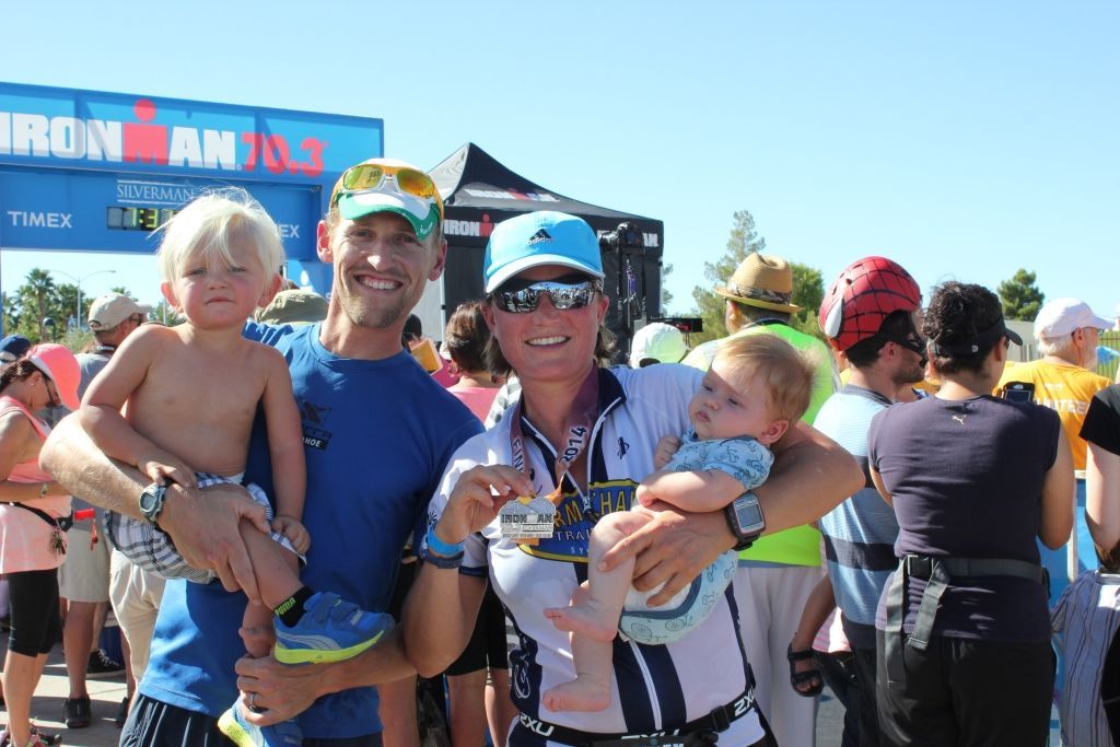 Jeana Miller expecting baby #3 at Silverman Ironman Race