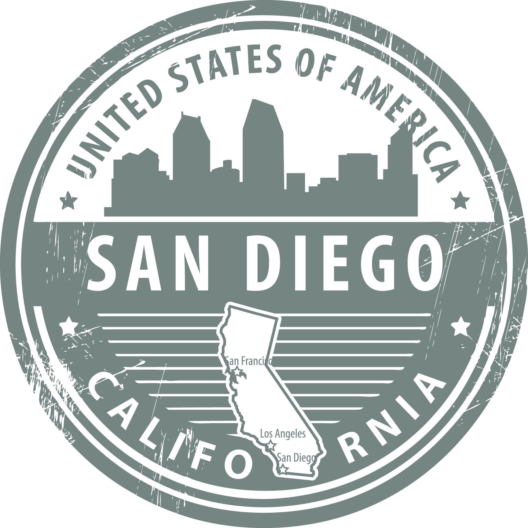 San Diego, CA stamp