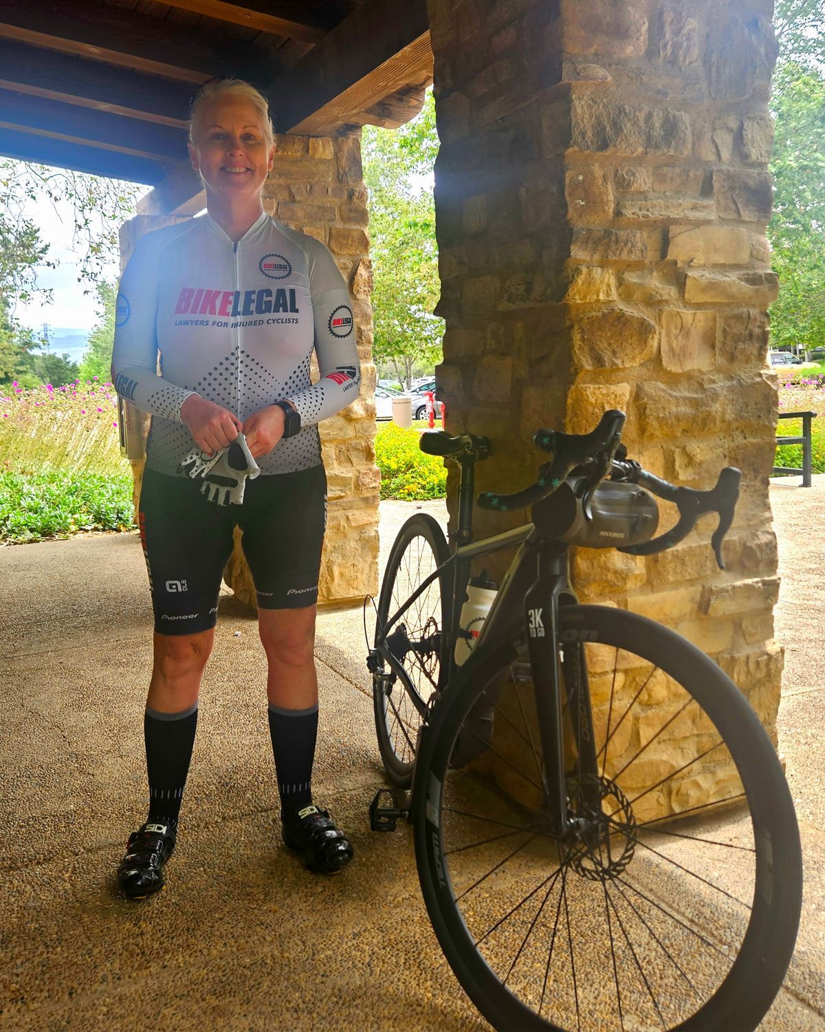 Sherri Foxworthy with her bicycle