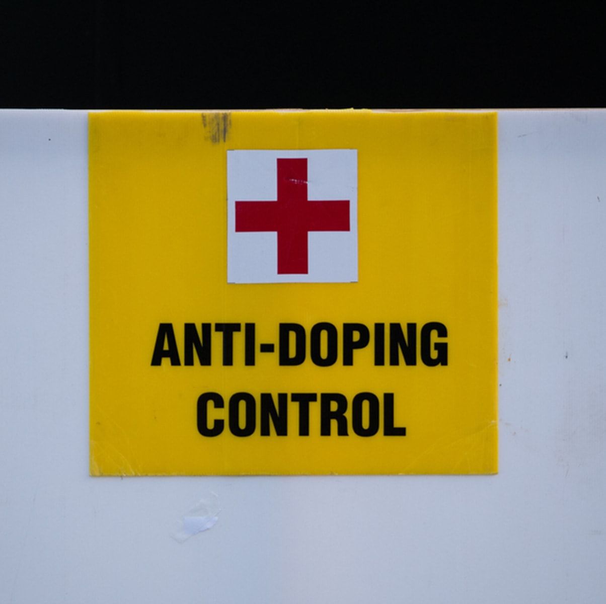 anti doping control sign at the tour de france