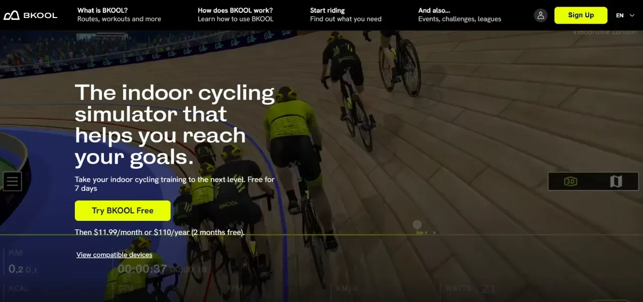 bkool homepage