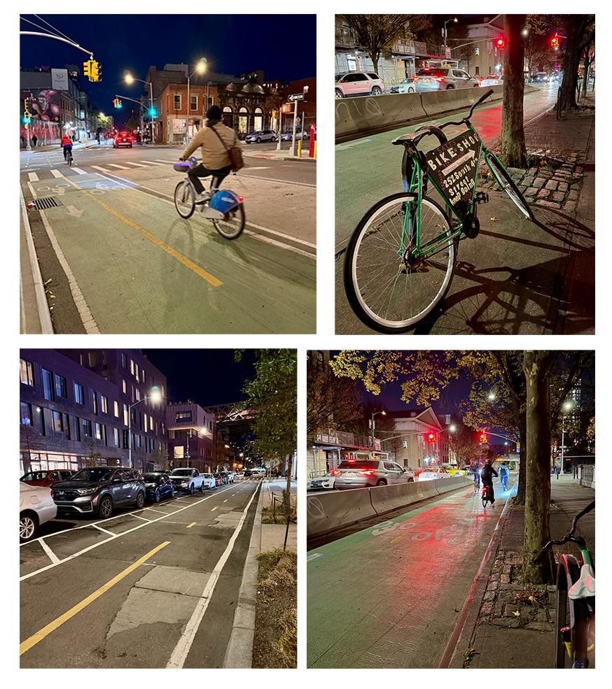 Cycle tracks and protected bike lanes in Brooklyn, NY