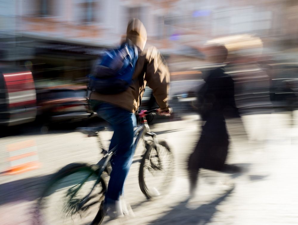 cycling accident with pedestrian