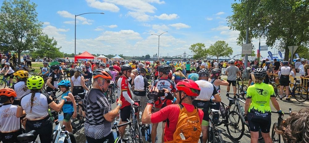 Davenport, Iowa - July 28 2023: Finishing Line Of RAGBRAI 50