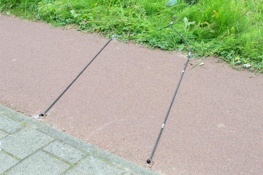 Pneumatic tunes installed on a multi-use paved trail for counting bicycles