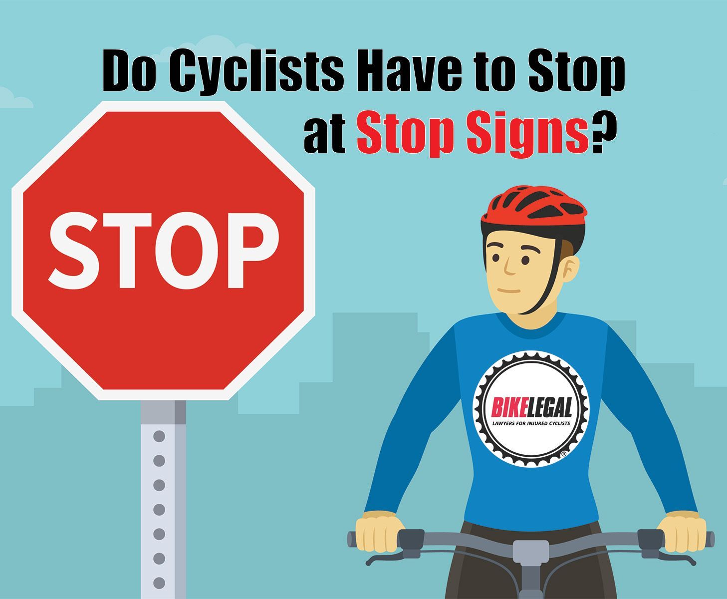 Cyclist and Stop sign