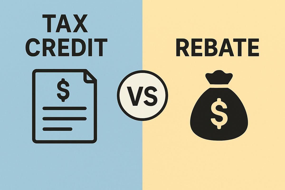 Illustration of tax credit vs. Rebate