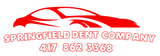 A red and white logo for springfield dent company