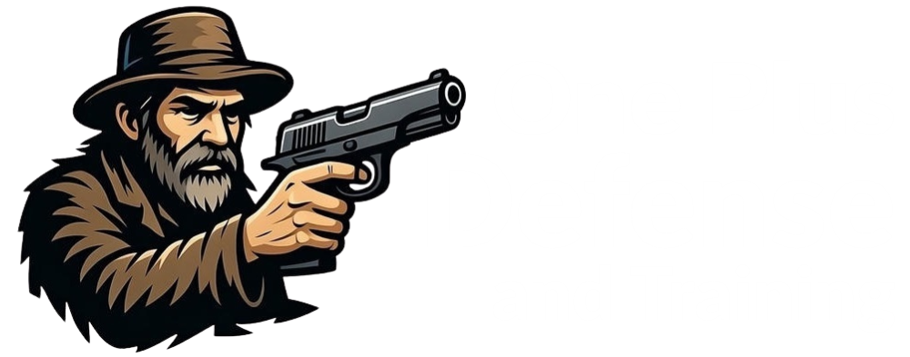 One Plus Defense and Training Logo with White background.