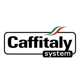 Logo Caffitaly: testo nero in un rettangolo, con una bandiera stilizzata verde, bianca e rossa.