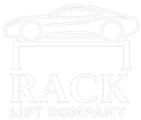 White logo of a car outline above the words “RACK LIFT COMPANY”