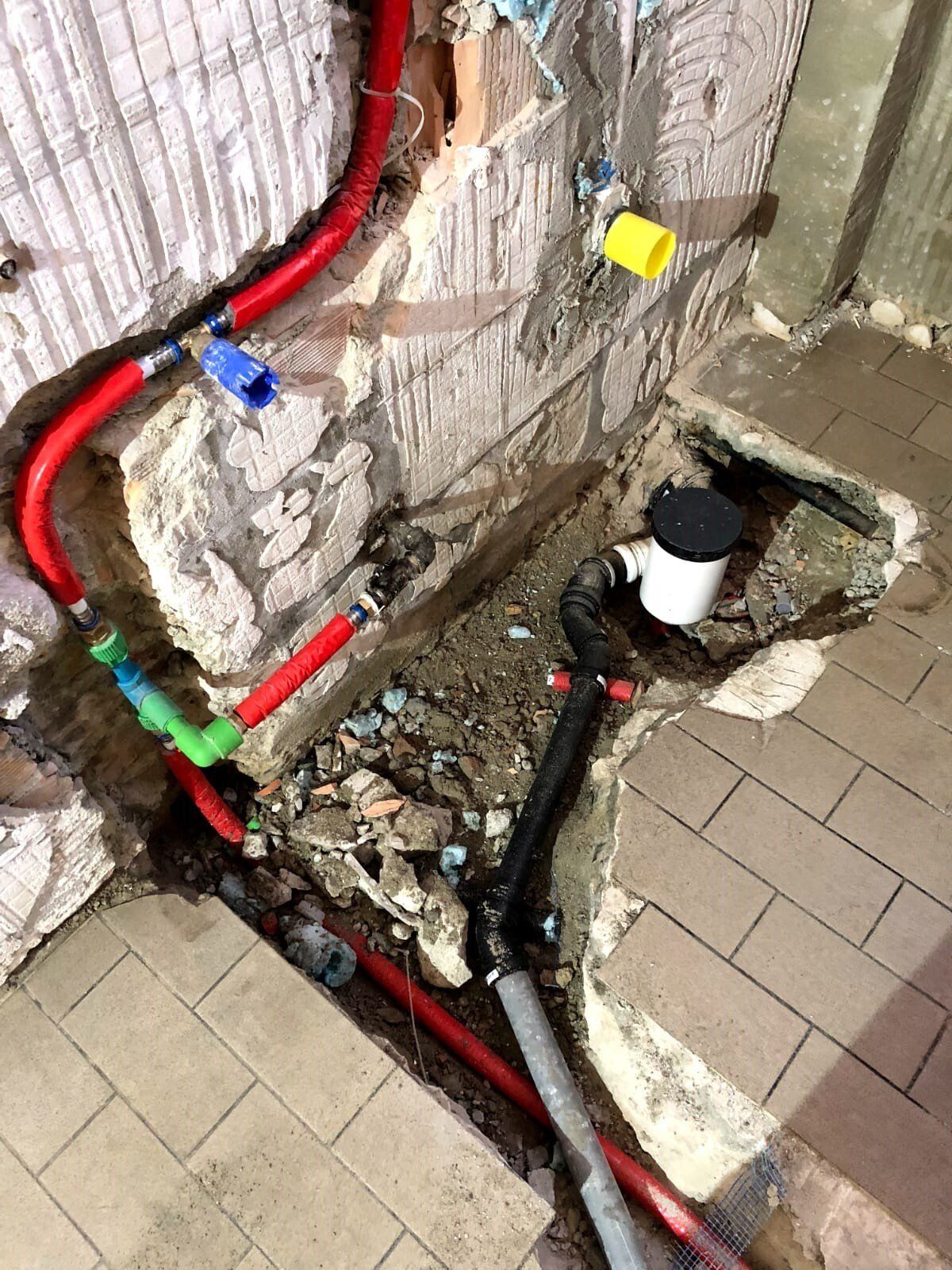 lavori sull'impianto idraulico