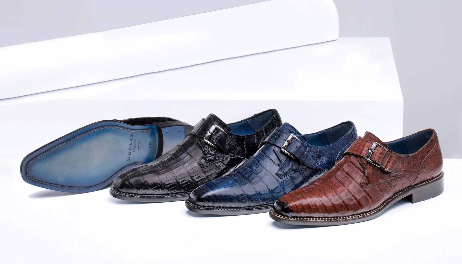 CROCODILE MONK STRAP SHOE