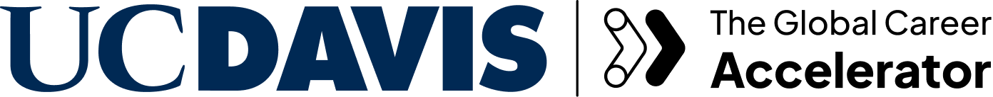 UC Davis and The Global Career Accelerator logos