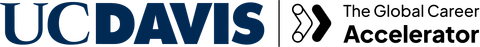 UC Davis and The Global Career Accelerator logos