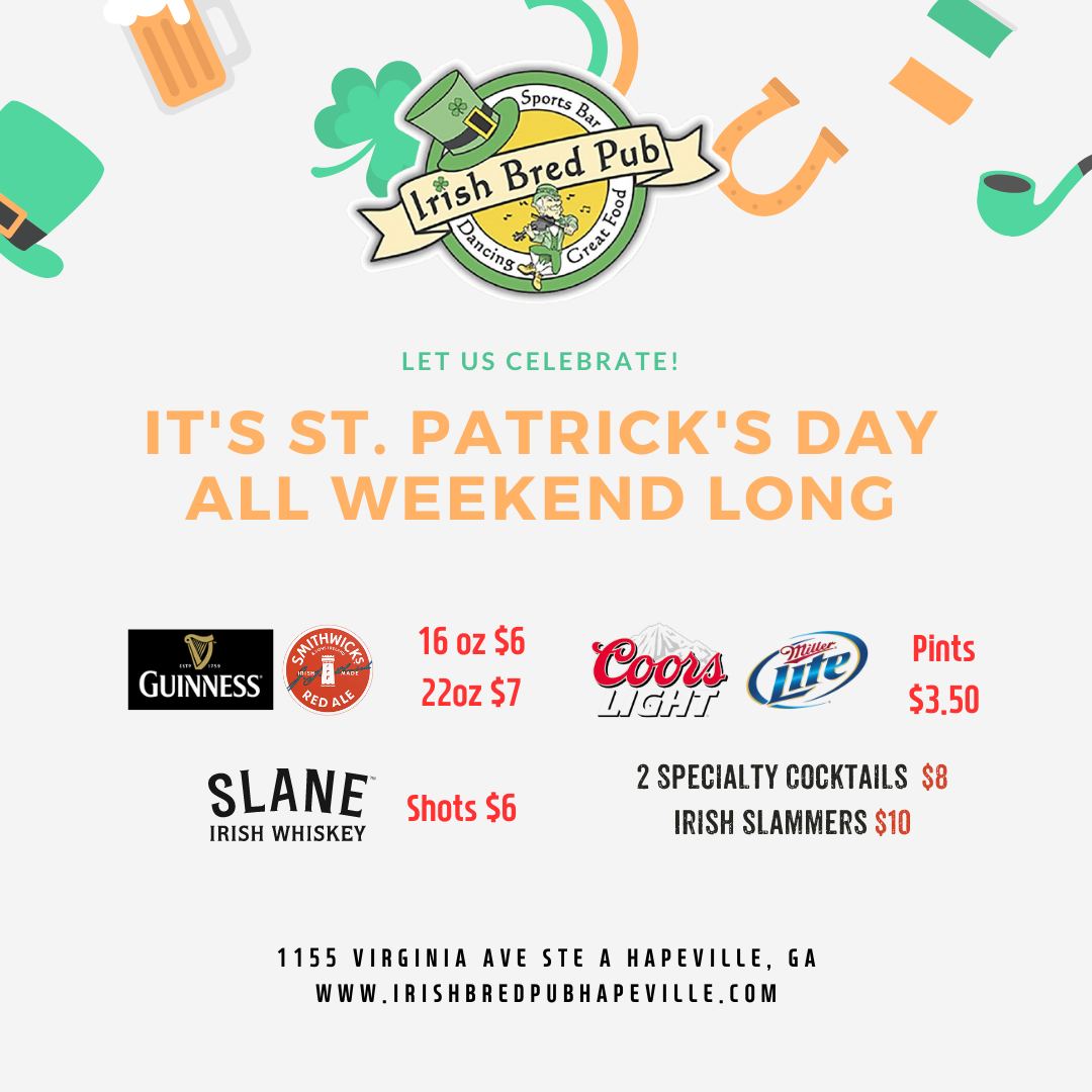 IRISH BRED PUB HAPEVILLE, GA