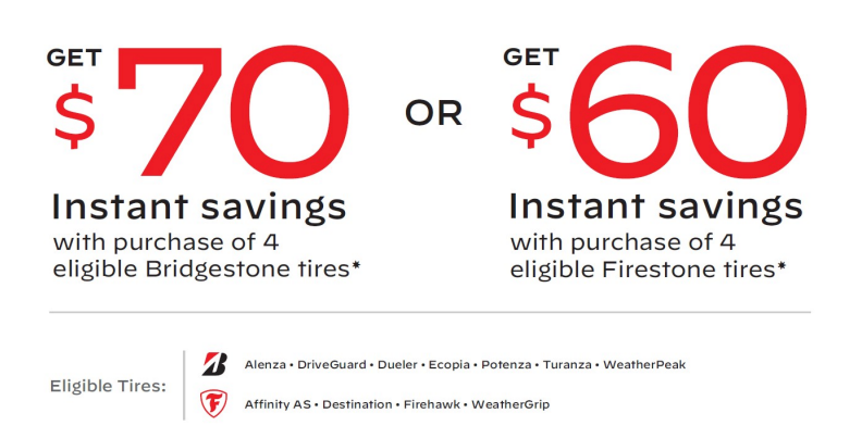 $70 off Bridgestone
