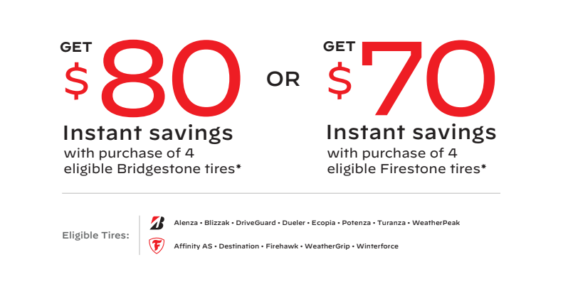 $70 off Bridgestone