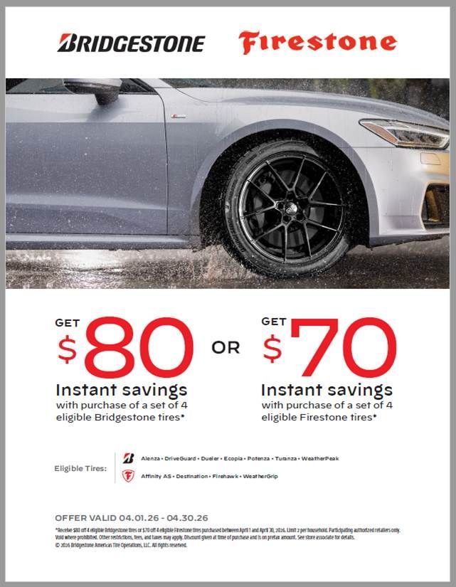 $70 off Bridgestone