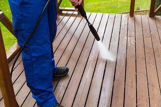 Dirt Cleaning — Cleaning wooden terrace in St, Iola, WI