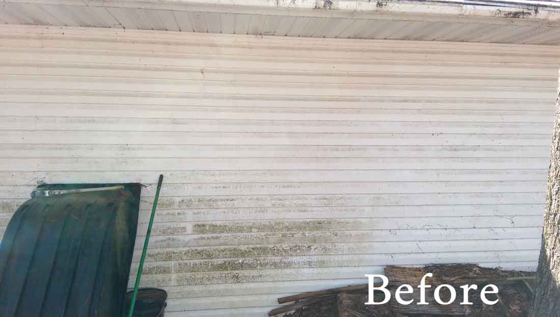 Professional Cleaners — Dirty Garage Wall in St, Iola, WI