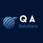 It is a logo for a company called qa solutions.