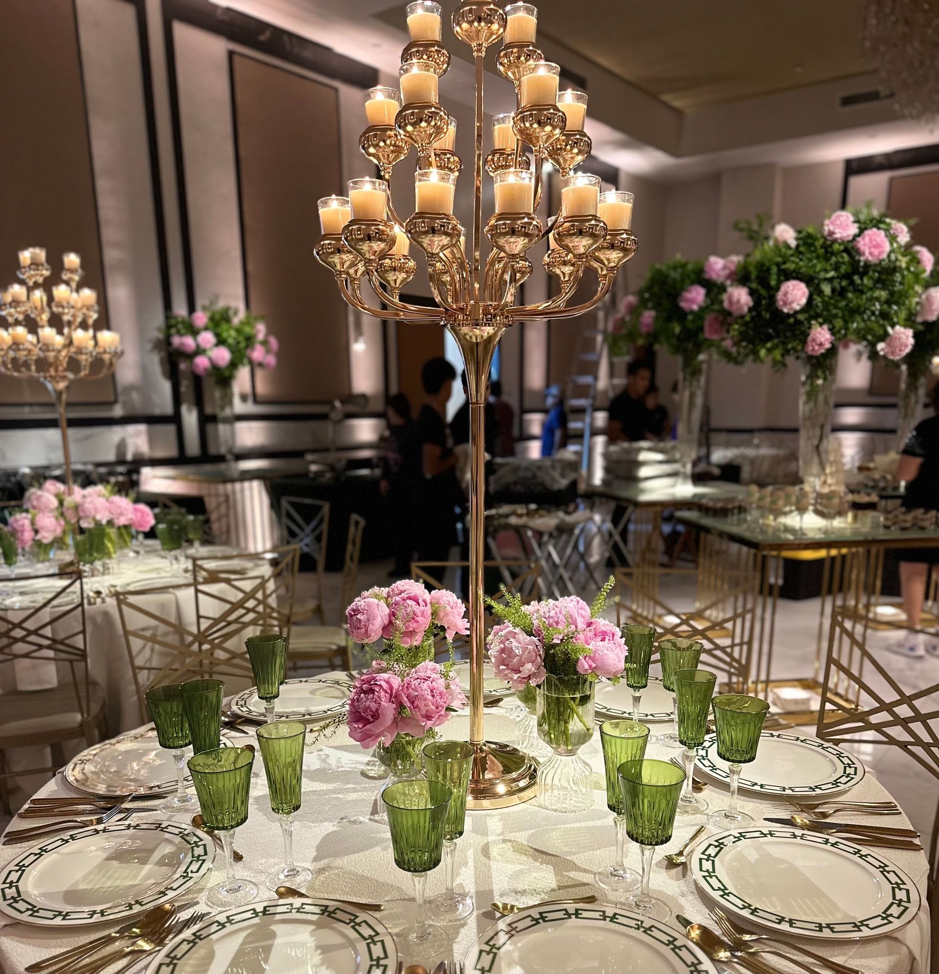 Grande Rose Gold Candelabra